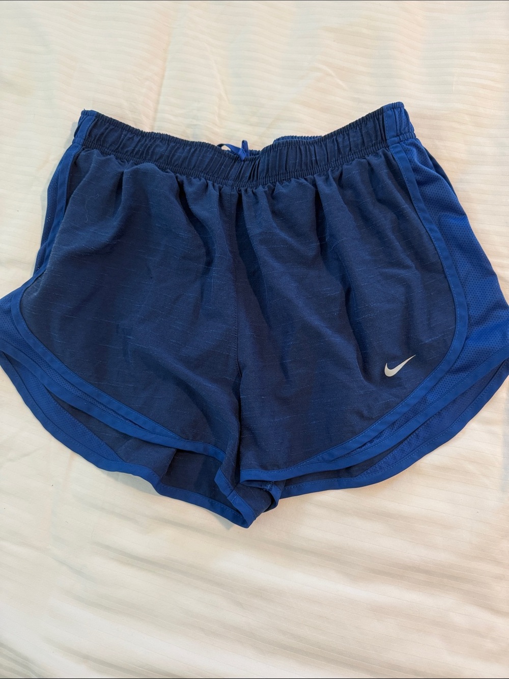 Nike Women's Dark Navy and Royal Blue Athletic Shorts